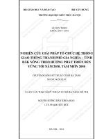 nghiên cứu giải pháp tổ chức hệ thống giao thông thành phố Gia Nghĩa-Tỉnh Đăk Nông theo hướng phát triển bền vững tới năm 2030, tầm nhìn 2050
