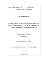 Giải quyết tranh chấp thương mại bằng trọng tài - Thực tiễn hoạt động của các trung tâm trọng tài thương mại trên địa bàn thành phố Hà Nội