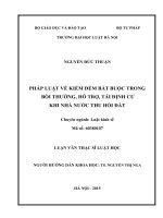 Pháp luật về kiểm đếm bắt buộc trong bồi thường, hỗ trợ, tái định cư khi Nhà nước thu hồi đất