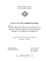 KẾ THỪA PHÁT HUY NHỮNG GIÁ TRỊ TÍCH cực của đạo đức NHO GIÁO TRONG xây DỰNG đời SỐNG đạo đức của xã hội VIỆT NAM HIỆN NAY 