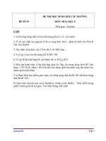 đề và đáp án thi HSG môn Hóa Học lớp 8 cấp Trường