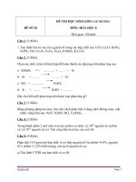 đề và đáp án thi HSG môn Hóa Học lớp 8 cấp Trường