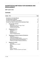 Quantitative methods for business and management QCF level 5 unit 