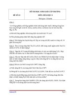 đề và đáp án thi HSG môn Hóa Học lớp 8 cấp Trường