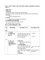 Giáo án môn tin học lớp 3  học TIẾNG ANH với PHẦN mềm ALPHABET BLOCKS học TIẾNG ANH với PHẦN mềm ALPHABET BLOCKS