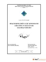 HOẠCH ĐỊNH CHIẾN lược KINH DOANH CHO CÔNG TY hải sản 404 GIAI đoạn 2010   2013 