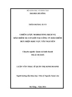 Chiến lược marketing dịch vụ bảo hiểm xe cơ giới tại công ty bảo hiểm bưu điện khu vực tây nguyên