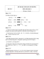 đề và đáp án thi HSG môn Hóa Học lớp 8 cấp Trường