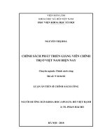 Chính sách phát triển giảng viên chính trị ở Việt Nam hiện nay (Luận án tiến sĩ)