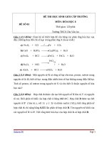 đề và đáp án thi HSG môn Hóa Học lớp 8 cấp Trường