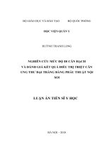 Nghiên cứu mức độ di căn hạch và đánh giá kết quả điều trị triệt căn ung thư đại tràng bằng phẫu thuật nội soi (FULL TEXT)