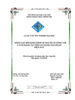NÂNG CAO đời SỐNG KINH tế NGƯỜI có CÔNG với CÁCH MẠNG tại TỈNH AN GIANG GIAI đoạn HIỆN NAY 
