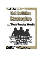 List building strategies that really work 
