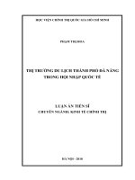 Thị trường du lịch thành phố đà nẵng trong hội nhập quốc tế 