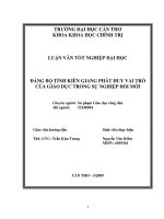 ĐẢNG bộ TỈNH KIÊN GIANG PHÁT HUY VAI TRÒ của GIÁO dục TRONG sự NGHIỆP đổi mới 