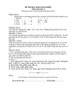 đề và đáp án thi HSG môn Hóa Học lớp 8 