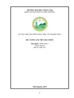 ĐỀ CƯƠNG CHI TIẾT HỌC PHẦN  Học phần: TRẮC ĐỊA I