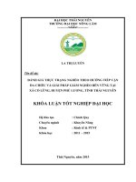 Đánh giá thực trạng nghèo theo hướng tiếp cận đa chiều và giải pháp giảm nghèo bền vững tại xã Cổ Lũng – Huyện Phú Lương – Tỉnh Thái Nguyên (Khóa luận tốt nghiệp)