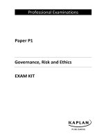 ACCA paper p1 governance risk and ethics EXAM KIT