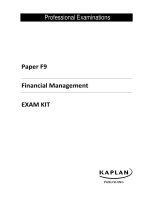 ACCA paper f9 financial management EXAM KIT
