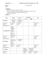 kiểm tra tiếng anh lớp 6