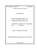 Quyết định đình chỉ vụ án trong giai đoạn truy tố  