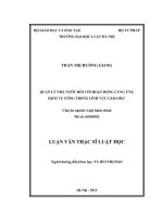 Quản lý nhà nước đối với hoạt động cung ứng dịch vụ công trong lĩnh vực giáo dục  