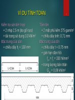 VÍ DỤ TÍNH TOÁN SÀN LIÊN HỢP