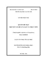 Quyền bề mặt   một số vấn đề lý luận và thực tiễn  