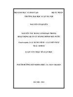 Nguyên tắc đảng lãnh đạo trong hoạt động quản lý hành chính nhà nước  