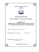 Nghiên cứu thiết kế cấp phối bê tông bơm sử dụng cát nghiền kết hợp phụ gia bentonite 