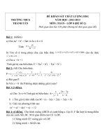 Đề KSCL Học sinh giỏi môn Toán lớp 8 năm 2012_2013  THCS Thành Tân  Đề số 2