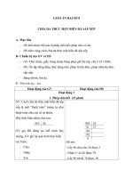 Giáo án Đại số 8 chương 1 bài 12: Chia đa thức một biến đã sắp xếp