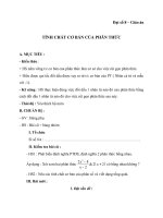 Giáo án Đại số 8 chương 2 bài 2: Tính chất cơ bản của phân thức