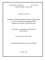 Nghiên cứu tiếp tục đổi mới tổ chức và hoạt động của tòa án nhân dân theo định hướng nghị quyết 49 NQTW và hiến pháp 2013  