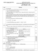 ĐỀ VÀ ĐÁP ÁN KHẢO sát HGS lần 2  môn SINH 9 2014 2015