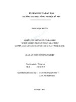 Nghiên cứu những yếu tố hạn chế và một số biện pháp kỹ thuật khắc phục nhằm nâng cao năng suất mủ cao su tại tỉnh đắk lắk (tt) 