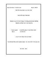 Pháp luật về xử phạt vi phạm hành chính trong lĩnh vực xây dựng  