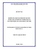 Nghiên cứu chọn tạo dòng bất dục đực tế bào chất và dòng duy trì mới phục vụ cho chọn giống lúa lai ba dòng ở việt nam tt