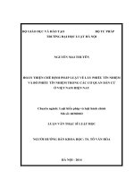 Hoàn thiện chế định pháp luật về lấy phiếu tín nhiệm và bỏ phiếu tín nhiệm trong các cơ quan dân cử ở việt nam hiện nay  