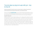 Trọn bộ video học lập trình web miễn phí  Học từ thực tế