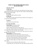 NHÓM CHỦ đề TRƯỜNG mầm NON của bé