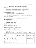 Giáo án Đại số 8 chương 1 bài 12: Chia đa thức một biến đã sắp xếp