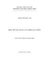 Một số ứng dụng của đồng dư thức (Luận văn thạc sĩ)