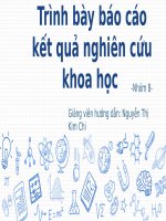 Trình bày báo cáo kết quả nghiên cứu khoa học 