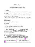 Giáo án Đại số 8 chương 2 bài 2: Tính chất cơ bản của phân thức