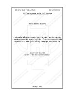 Giải pháp nâng cao hiệu quả quản lý dự án trong giai đọan chuẩn bị đầu tư các công trình nhà ở tái định cư tại ban quản lý dự án quận thanh xuân (tt) 