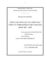 Nâng cao năng lực của nhân lực công ty TNHH DAEKYO việt nam giai đoạn 2017 2025 