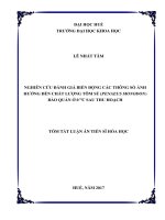 Nghiên cứu đánh giá biến động các thông số ảnh hưởng đến chất lượng tôm sú (penaeus monodon) bảo quản ở 0 OC sau thu hoạch (tt) 