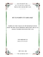 Nghiên cứu thực trạng gây mê nội khí quản bằng thuốc mê tĩnh mạch PROPOFOL trong phẩu thuật cắt Amydan tại Bệnh viện huyện Phú Vang